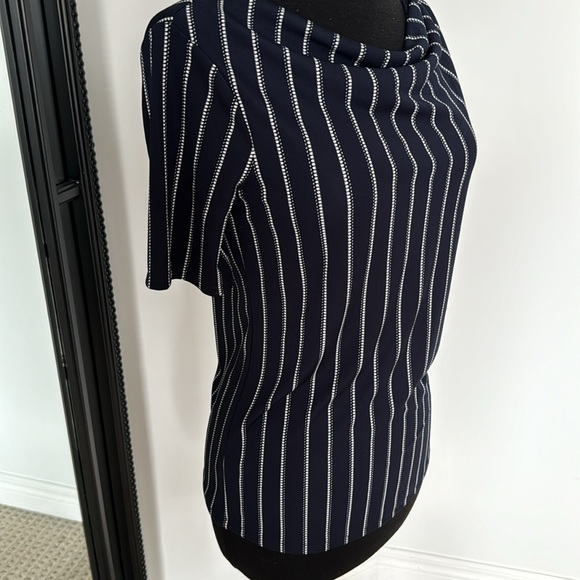 ann taylor blouse short sleeve cowl neck size small - Picture 3 of 4